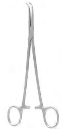 Затискач препарувальний, лігатурний, Джеміні-Мікстера, вертикально-зігнутий за радіусом, зубчастий, 160 мм RAJ IMPEX 06-233.1